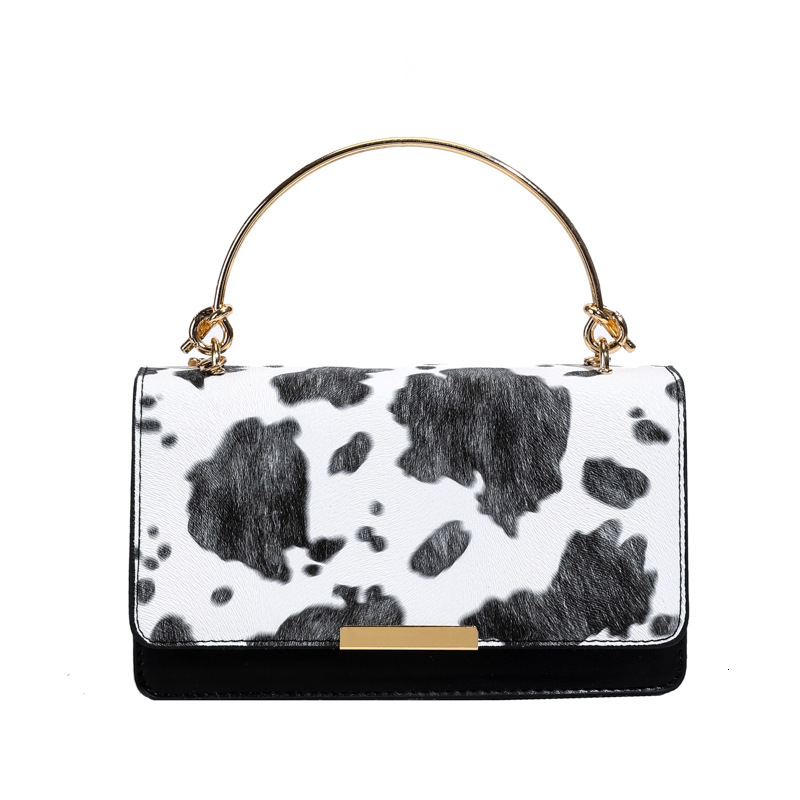 Niche Design Cow Print Handbag for Women 2025 New Simple Fashion Single Shoulder Crossbody Stylish Small Square Bag Trendy ddmymoon