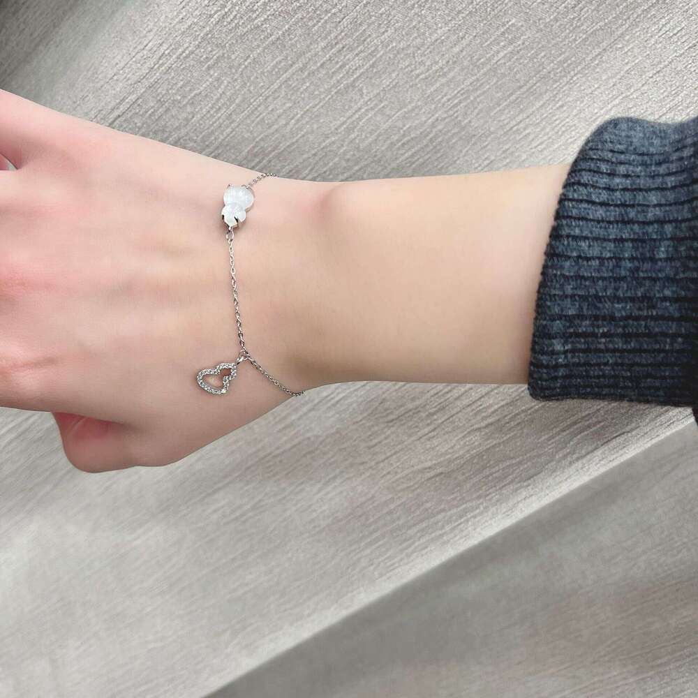Chalcedony Water Drop Inlaid Zircon Fortune Gourd Bracelet Brightening Exquisite Versatile High-end Feel a41