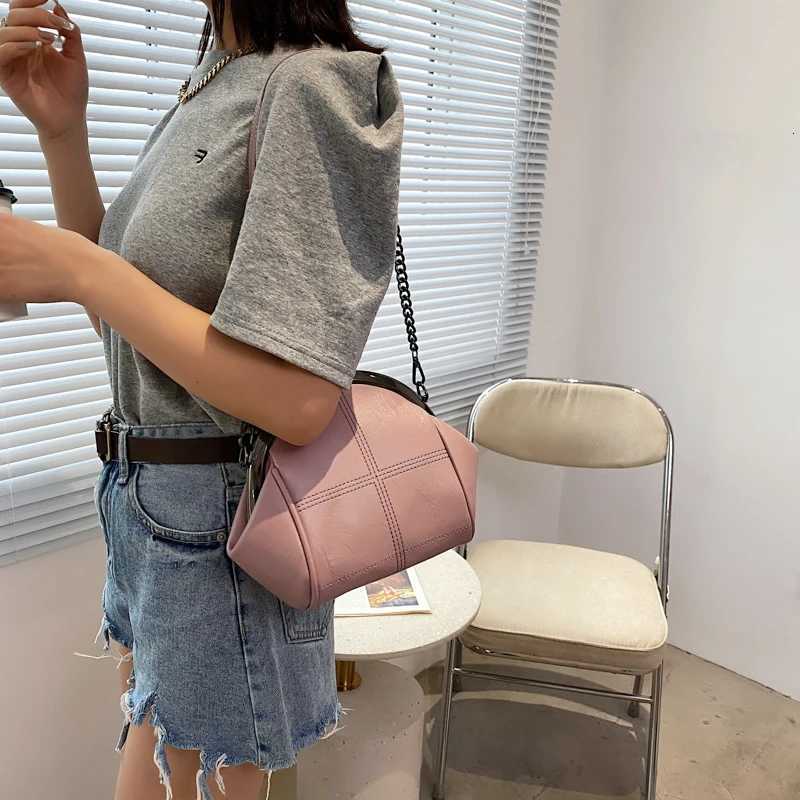 Vintage Fashion Crossbody Bags For Women Pure Color Large Capacity PU Leather Shell Purses And Handbags 2022 Designer Bag Y250730