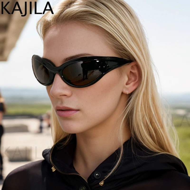 Y2K Punk Sports Sunglasse Men 2025 n Vintage Steampunk Sun Glasses For Ladies Wrap Aound Goggle Shades 250729