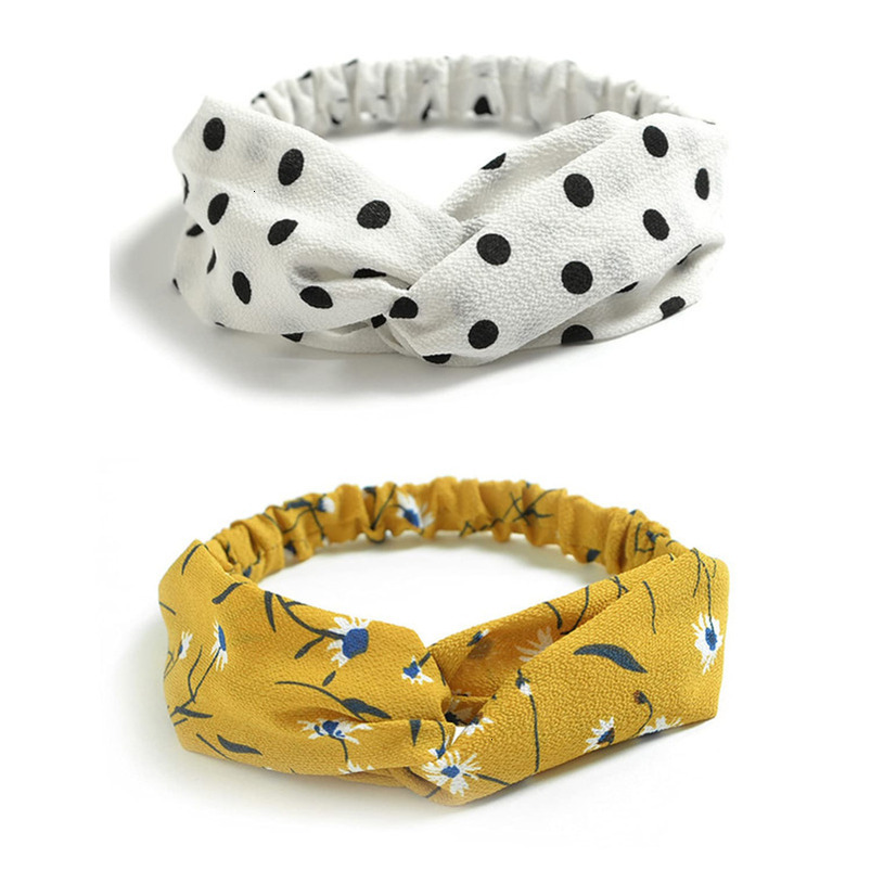 DRESHOW 10 Pack Boho Headbands for Women Girls Criss Cross Elastic Band Twisted Head Wrap Floral Hair Accessories