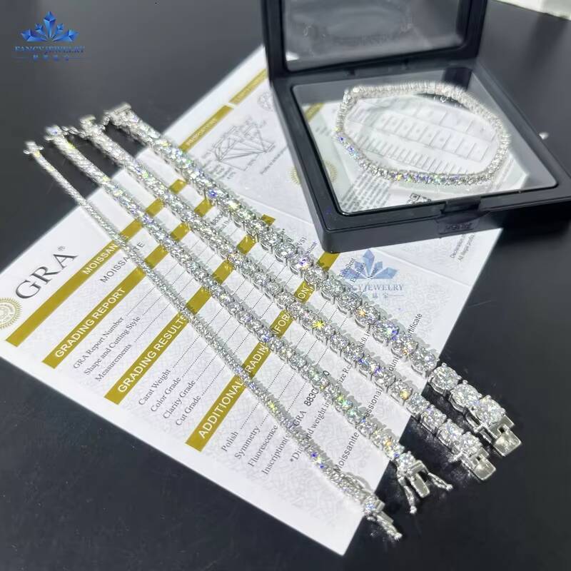 Cheapest Price Fine Jewelry Hip Hop VVS Moissanite 10k 14K Gold Plated S925 Link for Men Women 2mm Moissanite Tennis Chain