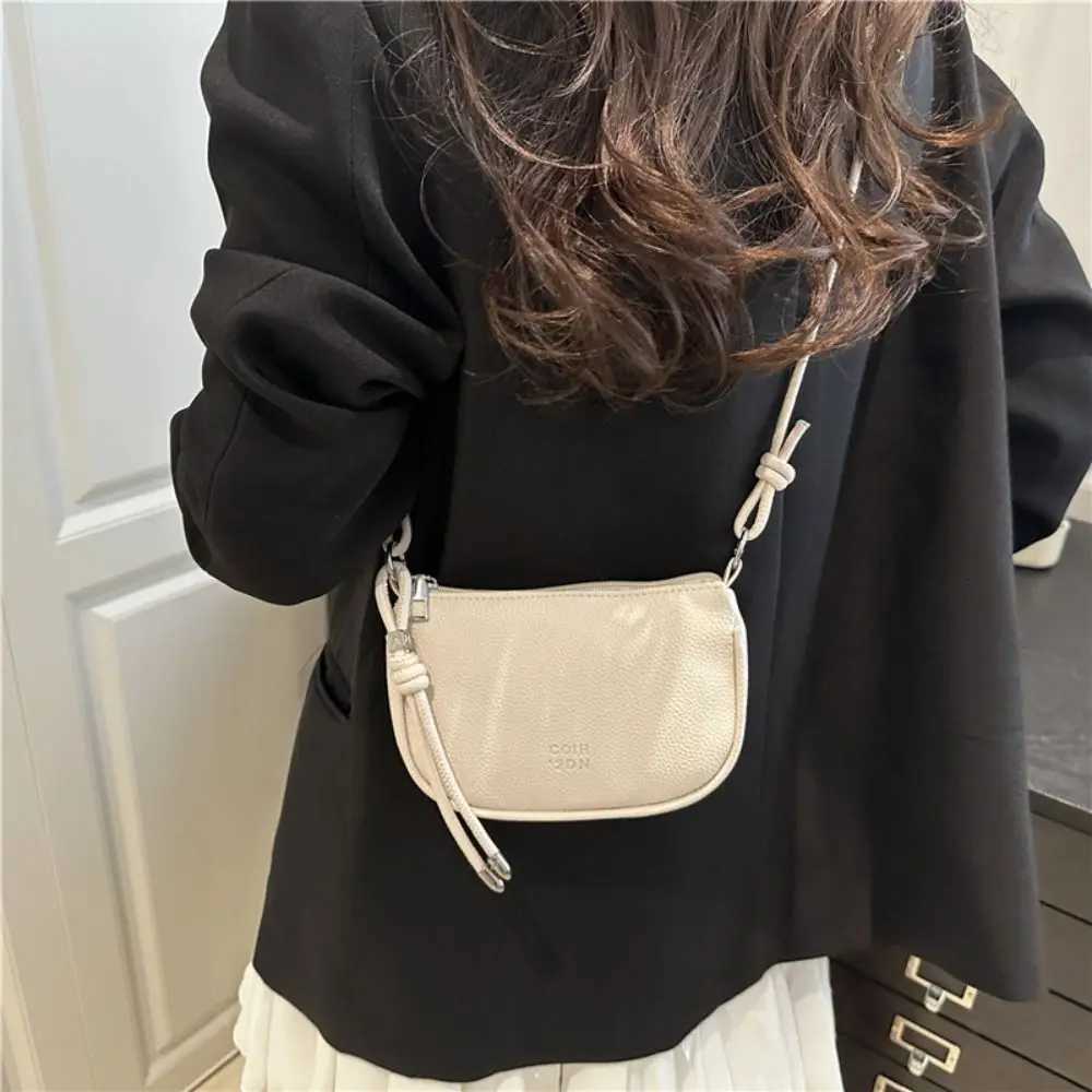 Korean Exquisite Womens Shoulder Bag PU Leather Mini Crossbody Bag Solid Color Small Commuting Bag s Y250730