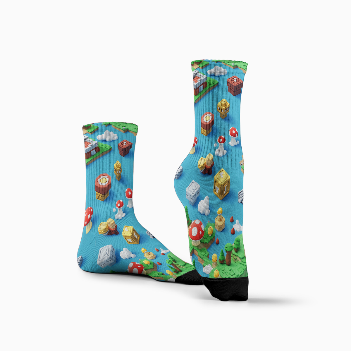 3D Retro Game World Unisex Tube Sock C110