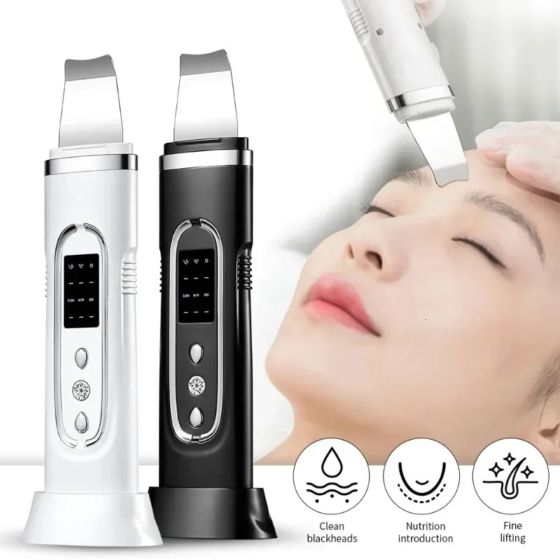 Ultrasonic Skin Scrubber Electric Cleansing Pore Deep Cleanser Blackhead Remover Peeling Shovel Device BeautyMachine 250729
