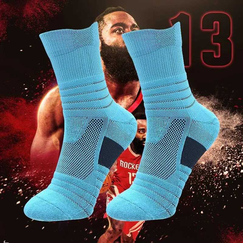 3pairs/Lot Mens Socks Compression Stockings Breathable Basketball Sports Cycling Socks Moisture Wicking High Elastic Tube Socks Z250731