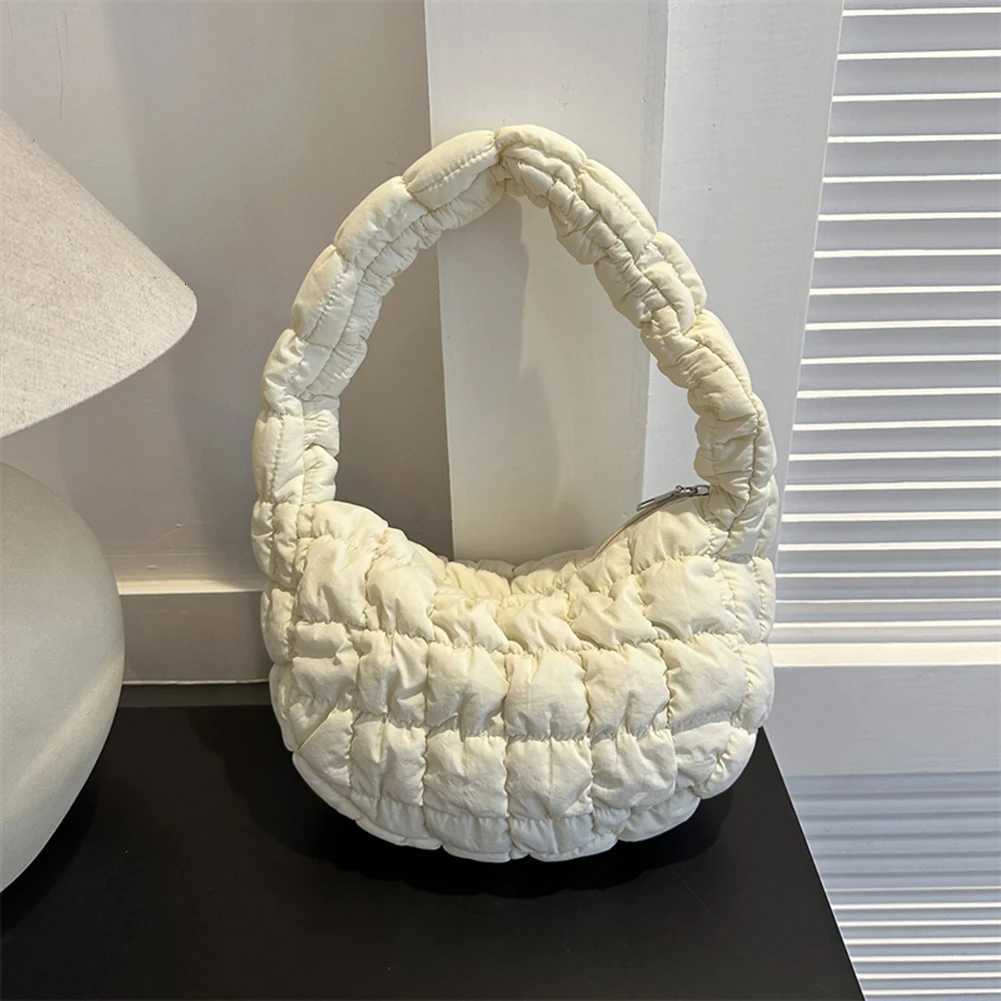 Womens Totes Bag Pleated Underarm Bag Shoulder Crossbody Bags Women Small Tote Bag Quilted Cloud Bag Winter Puffer Handbag Bag Y250730