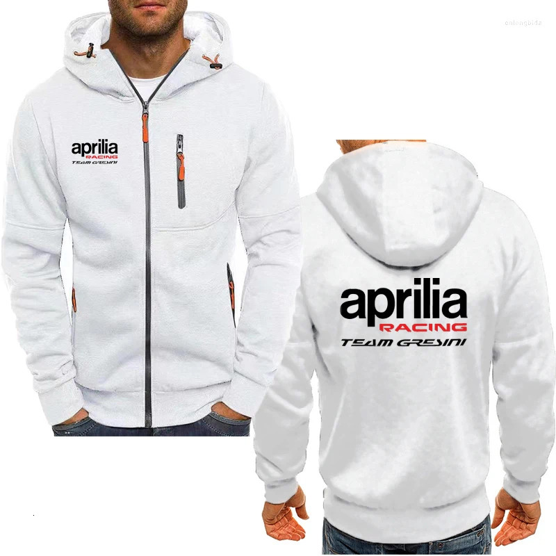 Mens Hoodies Aprilia Racing RSV4 Print Zipper Trend Leisure High Quality Harajuku Sweatshirt Pullover Tops Clothes
