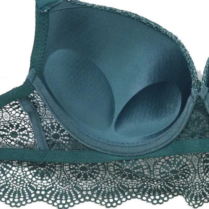 80B 85B 90B 95B-137 Elegant Beauwear Rhinestone Straps Scallop Trim Bra for Women Contrast Lace Push Up Bras Z250730