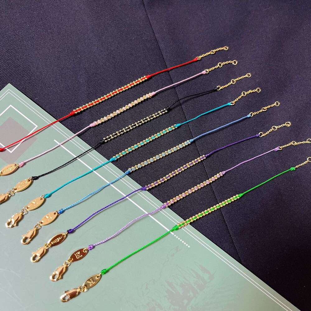 French House Love Interwoven Red String Zodiac Year Lucky Fortune Bead Spliced Woven Bracelet for Men and Women