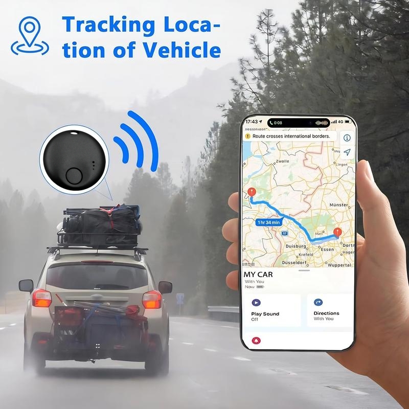 Smart GPS Tracker, Only for Android Phone(Google Find My Device), No Monthly Fee, Real-time Accurate Locator, for Car/Pets/Children/Elderly/Valuables 