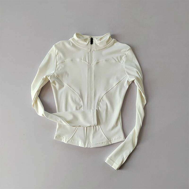 Outdoor Sports Long Sleeved Women Slim Yoga Clothes Quick Dry Zipper Cardigan Stand Up Collar Running Fiess Jacket Top