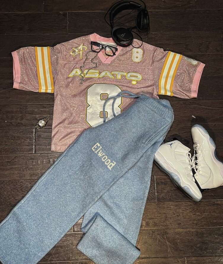 2025 Unisex New Loose V-Neck Sports Fluorescent Jersey T-Shirt