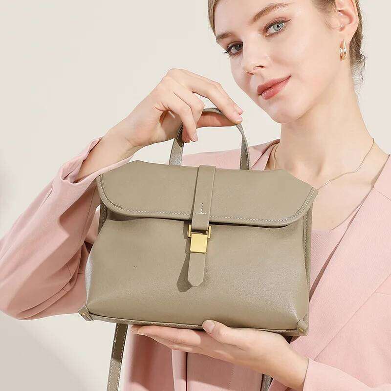 Jonlily Women Genuine Leather Shoulder Female Handbag Totes Casual Crossbody Small Daybag Commuter Bag Purse -Kg1846