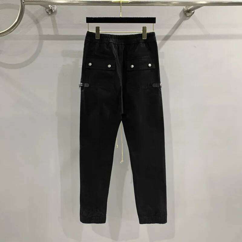 HKSH Spring Autumn New Multi Motorcycle Cargo Pants Casual Straight Men's Tide Dark Punk Overalls Zipper Design RO HK1380