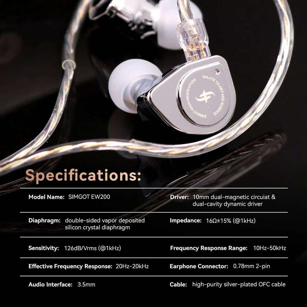 Designer Brand Niche Diaphragm Dual Magnetic Circuit Cavity Dynamic Driver In-Ear Headphones