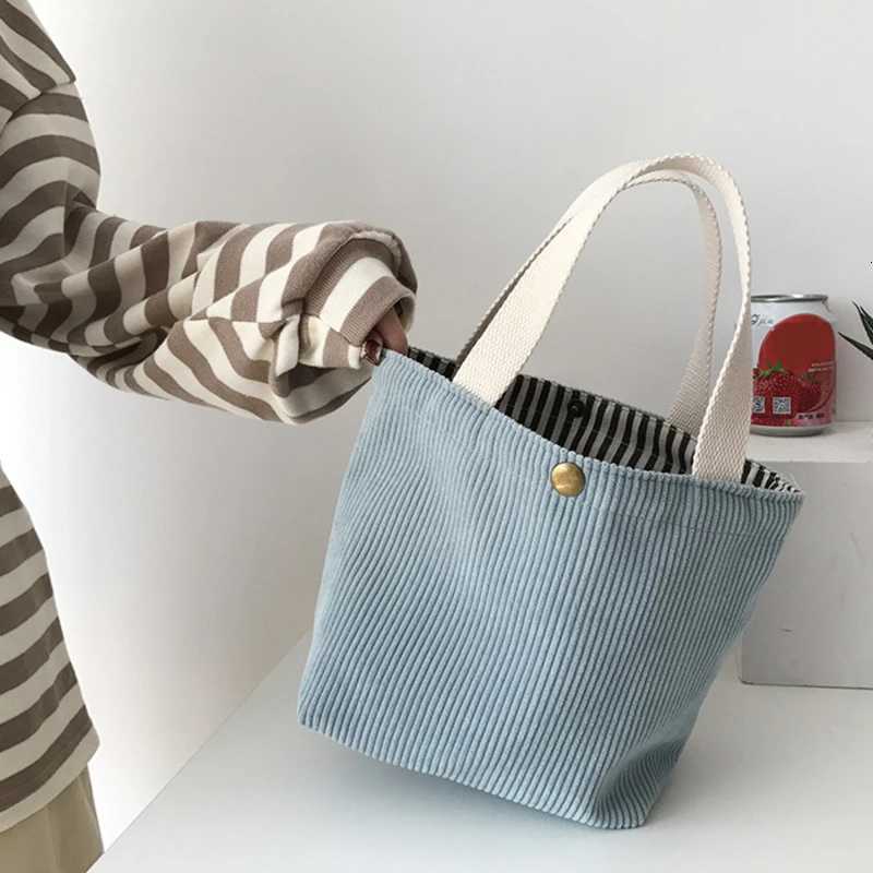 New Style Simple Corduroy Small Square Handbag Ins Fashion Trend Handbag For Women Lunch Box Food Storage Bags G250729
