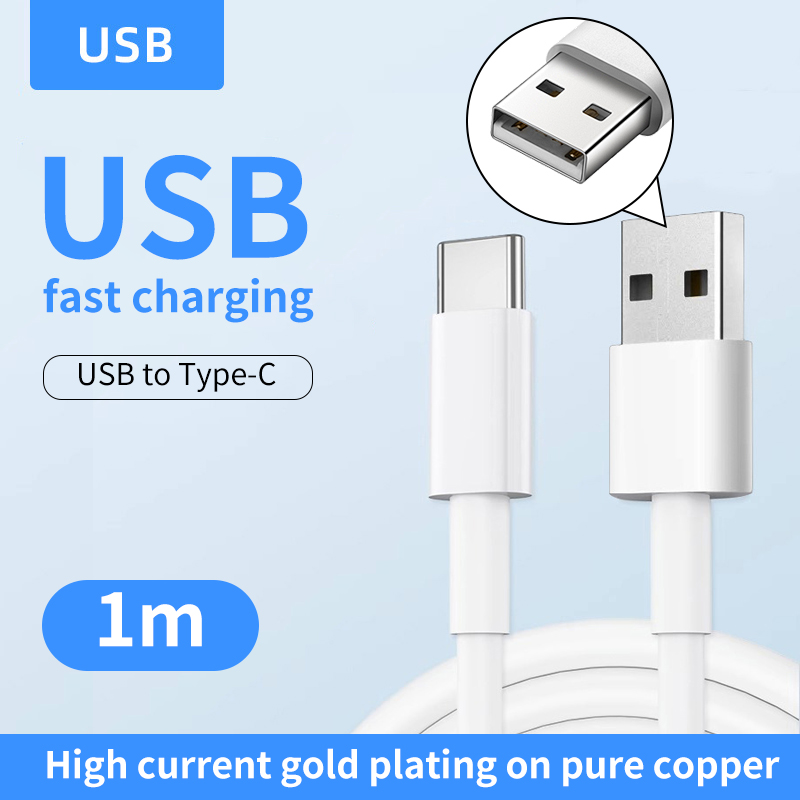 Custom USB to USB C fast charging cell phone data cable 1m
