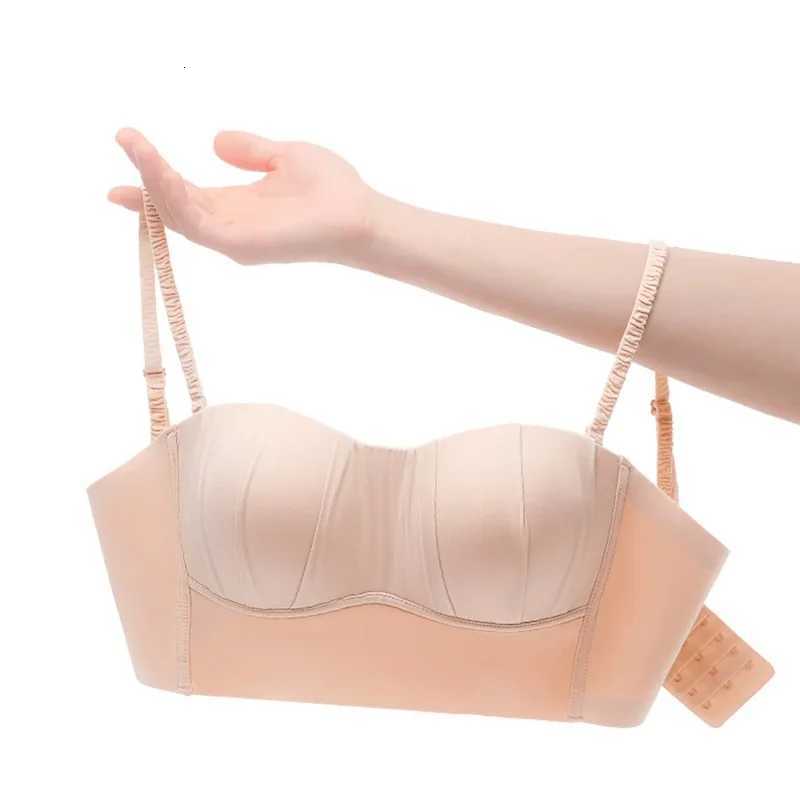 New Nylon French Pleated Bra New Detachable Ringless Thin Bra Without Underwire Seamless Underwear for Women Bras for Women Z250730