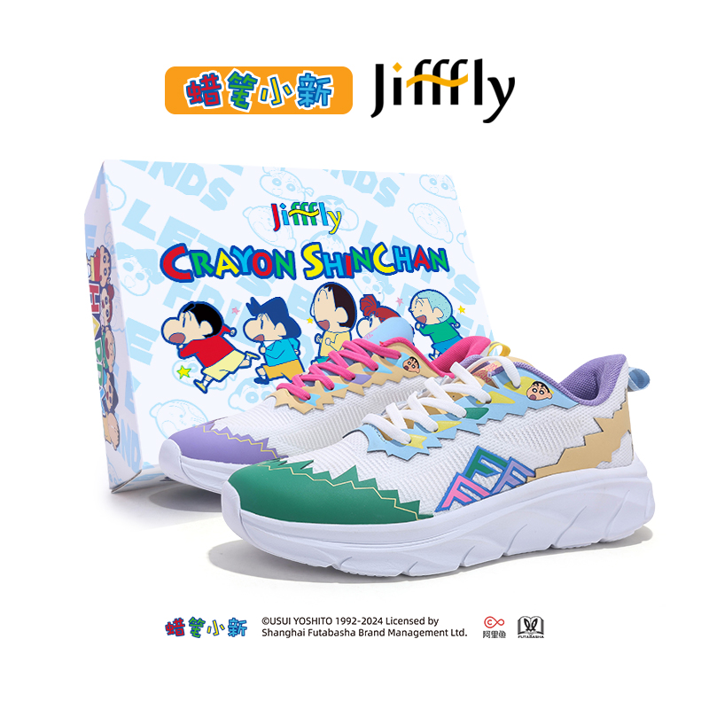 Jifffly Crayon Shin-chan collaborationsportsforwomennewstylethick-soledwithout box height-increasing running shoes that versatile and trendy on Instag