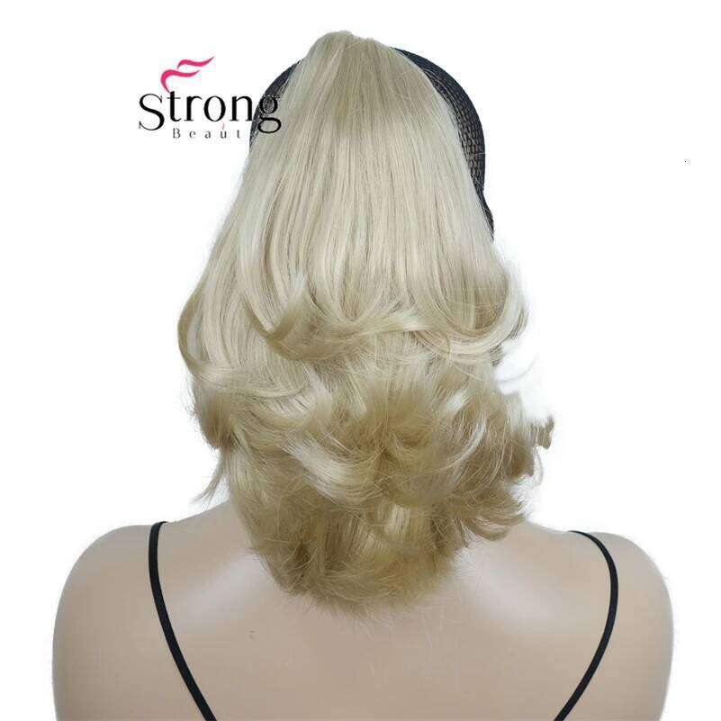 Strongbeauty 12" Curly Styled in Claw Ponytail Hair Extension Dual Use Synthetic Hairpiece 125g with a Jaw/claw Clip