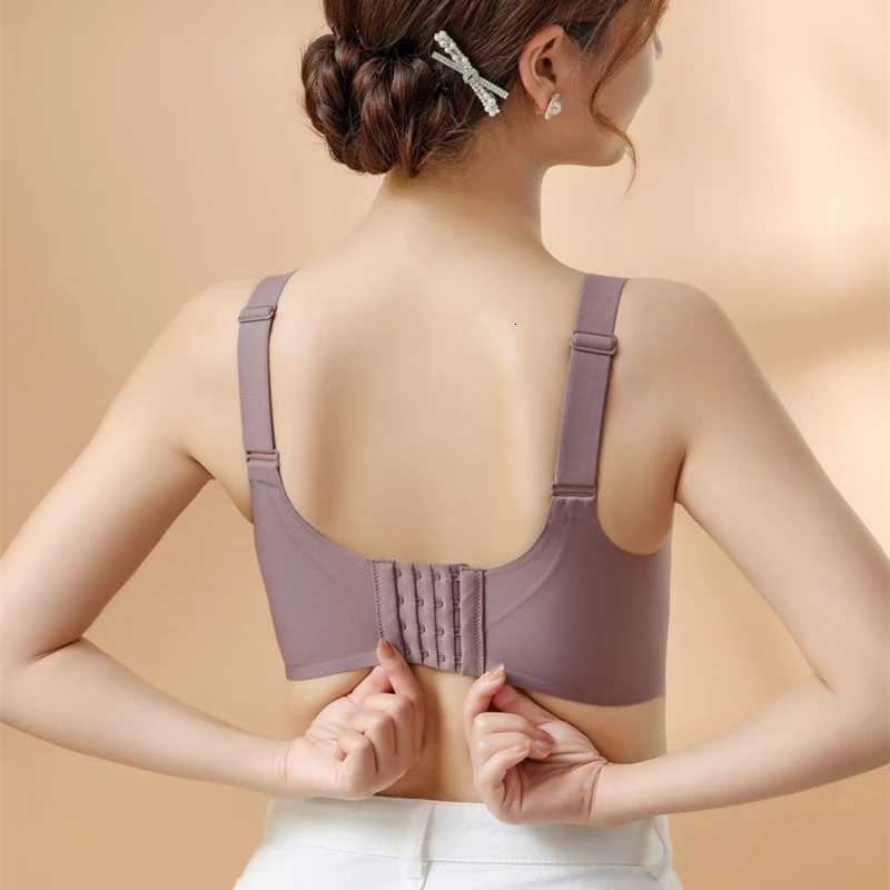Beautiful Back Large Size Soft Support Push-up Bra For Women Seamless One-piece Wire-free Adjustable Sports Thin Bra Z250730