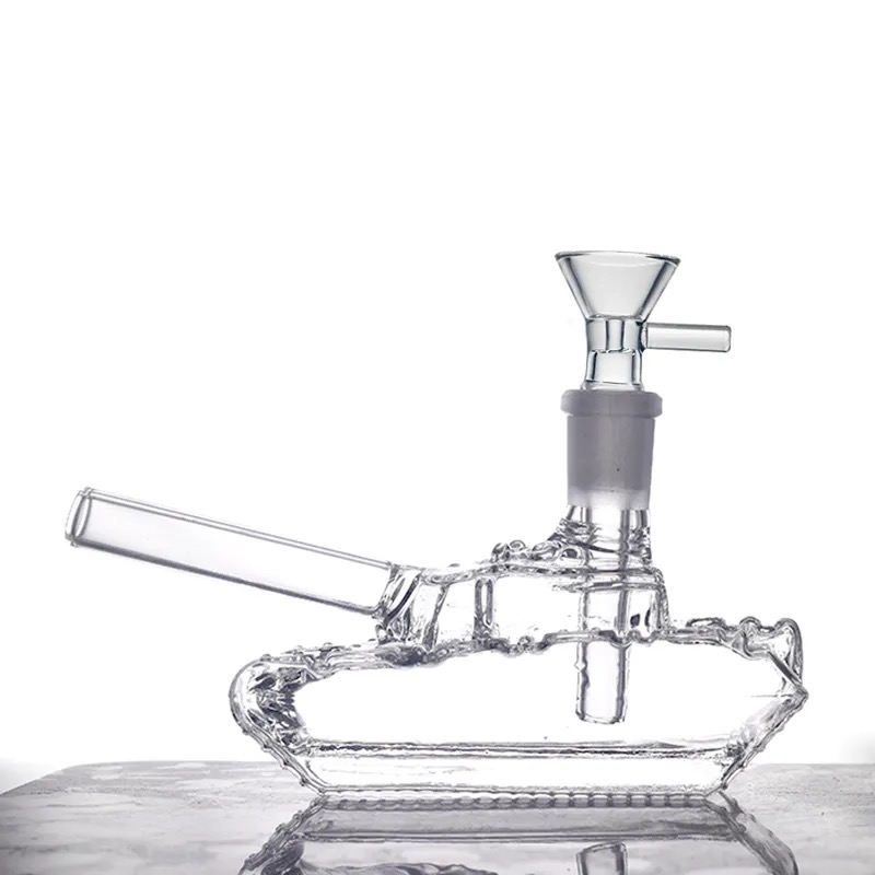 14mm Tank Shaped Glass Water Pipe Bong with Bowl
