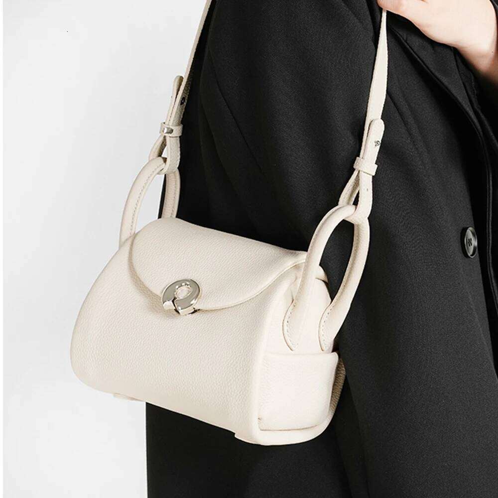 Genuine Leather Women Shoulder Custom Female Cowhide Crossbody Bag Personalize Name Original Brand New Handbags