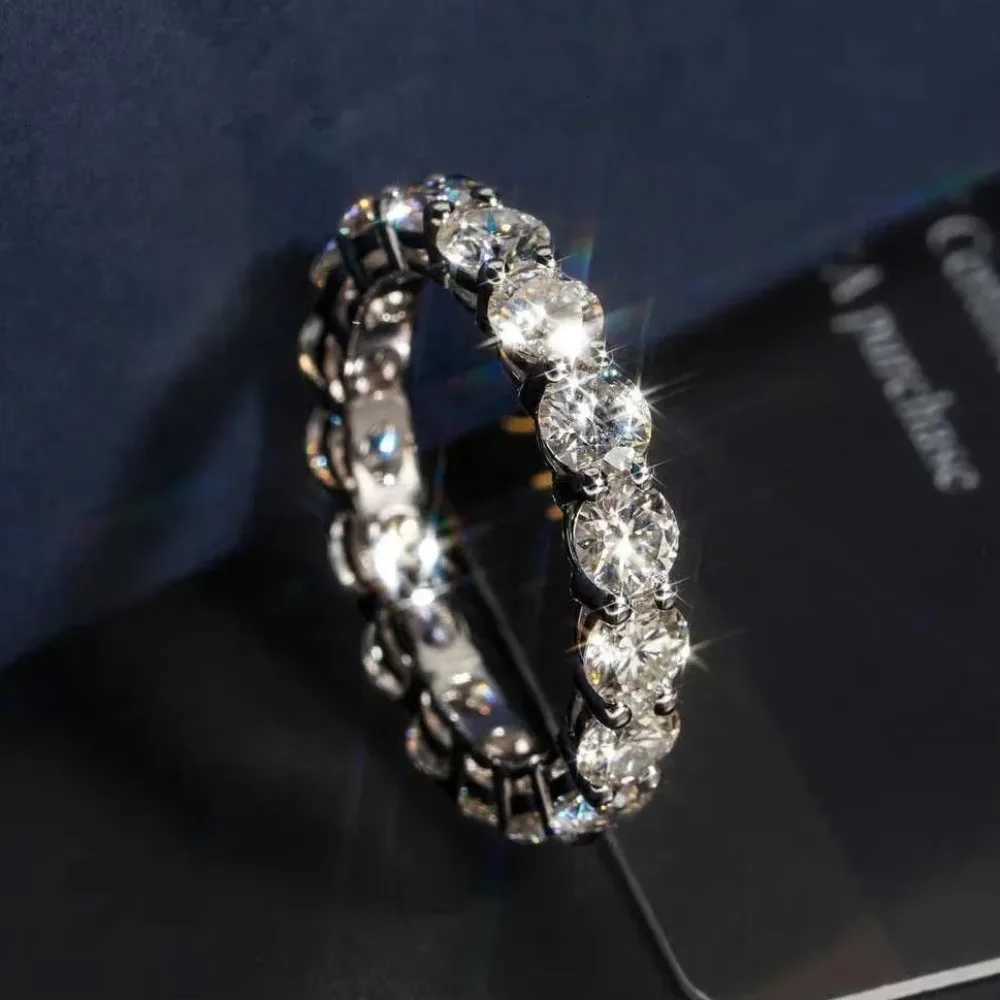 7ct 5mm Moissanite Ring with Certificates for Men and Women 925 Sterling Silver Full Diamond Engagement Wedding Eternity Bands y250730