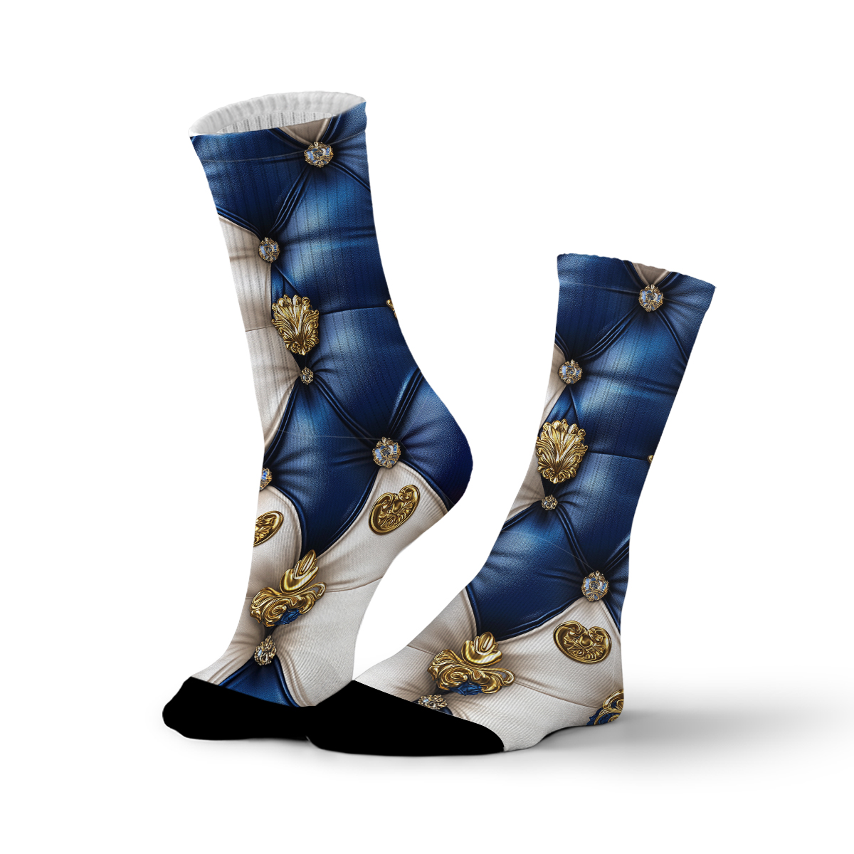 Royal - Style Tufted Pattern Unisex Tube Designer Socks C122