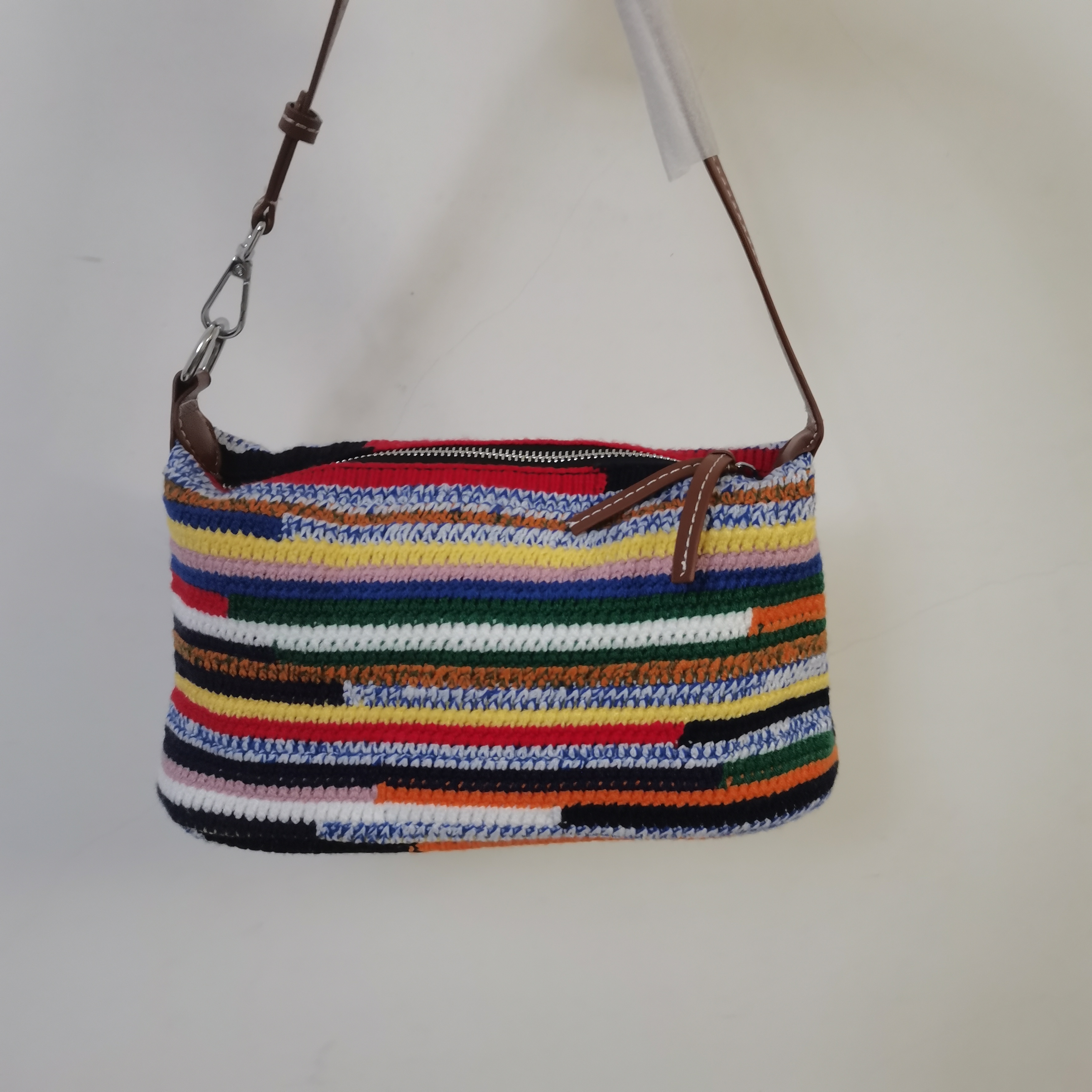 Designer Rainbow Tote Bag Crochet Tote Bag Crossbody Weave Hobo Beach Bag Summer School Handbag Shoulder Beach Travel women fashion brand Handbag