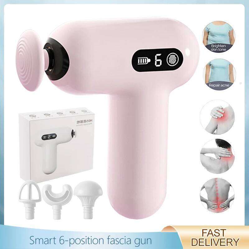 Mini Portable Impact Muscle Gun LCD Touch Screen Body Massage Exercise Athlete Relaxation Slimming Shaping Massager
