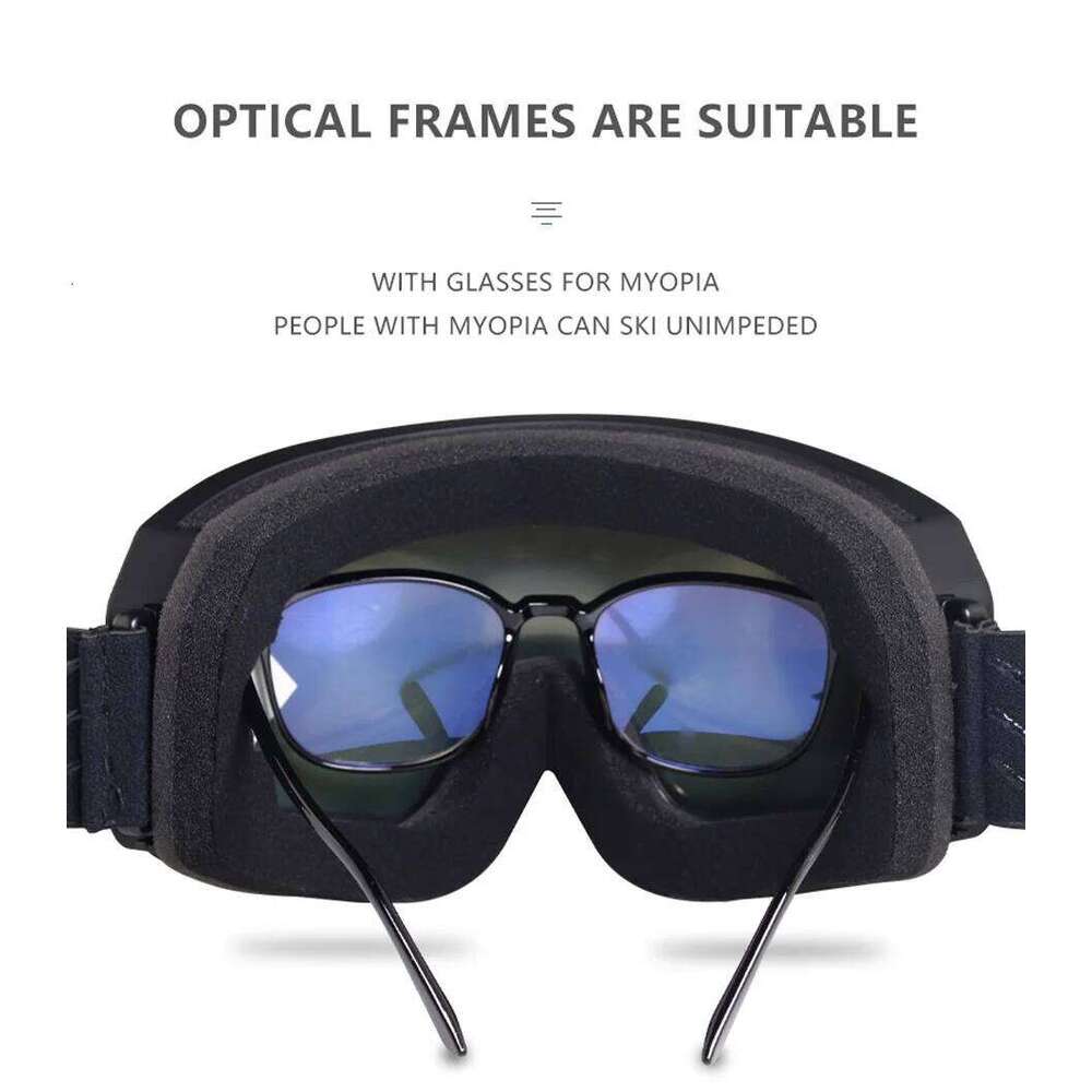 Uv400 Anti-Fog Double Layers Big Lens Ski Glasses Mask Skiing Snow Snowboard Eyewear Mirror Goggles For Men Women