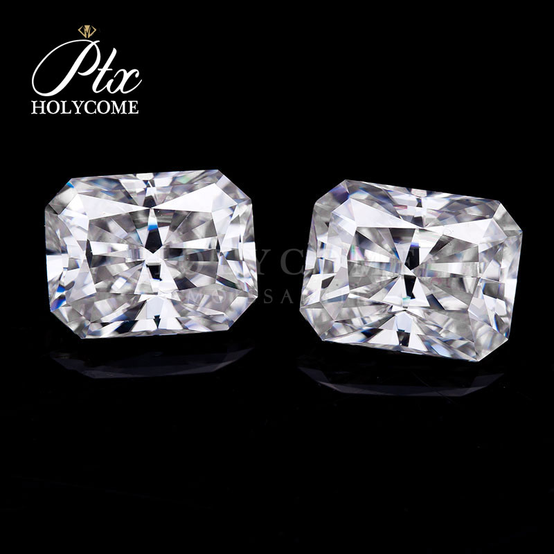 Factory Wholesale Radiant Automatic Cut 100% Moissanite Stone White D VVS1 Colour Excellent Loose Diamond Pass Tester Gems for Jewelry Making