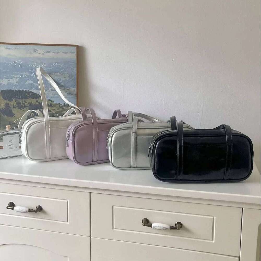 Korean Style Tofu New Boston Women's Leather Shoulder Crossbody Small Bag Full Landscape Car Storage Accessorie