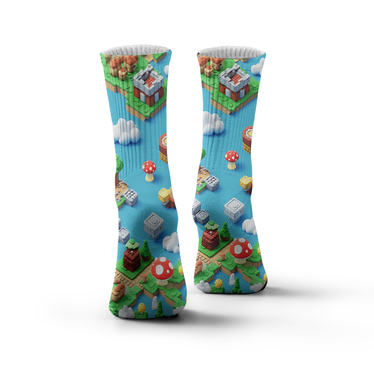 3D Retro Game World Unisex Tube Sock C110