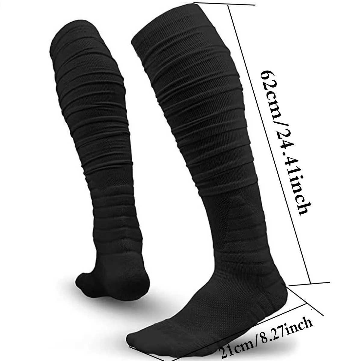 1 Pair of Scrunch Football Socks Non-Slip Mens Football Socks Extra Long Socks Soccer Socks Over The Knee Athletic Z250731