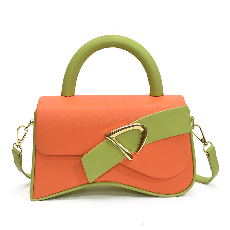 2025 High-End for Women Color-Block Box Multi-Color Texture Light Luxury Commuter Shoulder Crossbody Bag ddmymoon