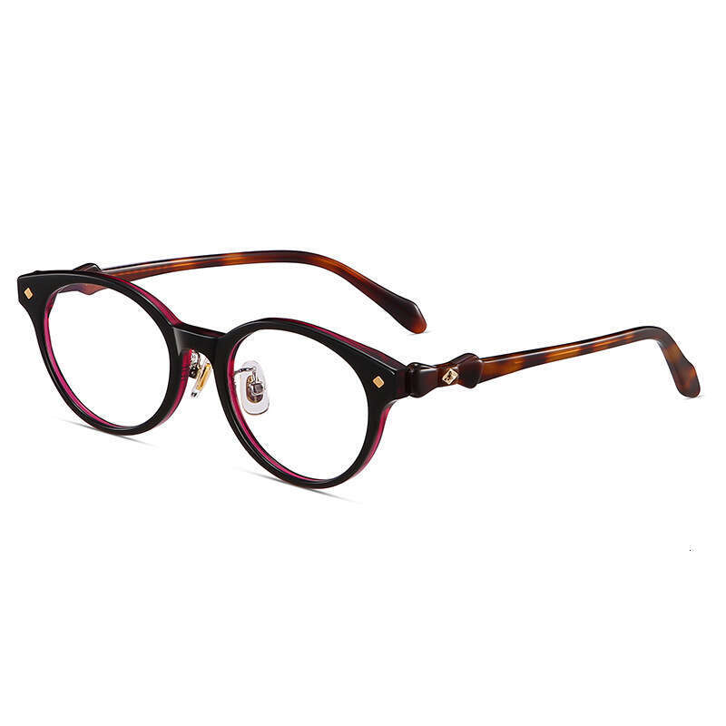 DHcollections Retro Cat-Eye Glasses with Butterfly Temples Blue Light Blocking, Prescription-Ready Acetate Frame for Women (Small Face Friendly)