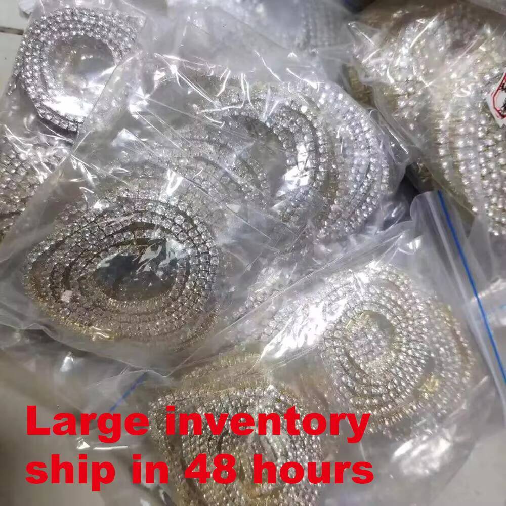 Wholesale Hip Hop Jewelry Fashion Iced Out 18K Gold Silver Plated Brass Zircon Diamond Tennis Chain CZ Necklace for Men Women