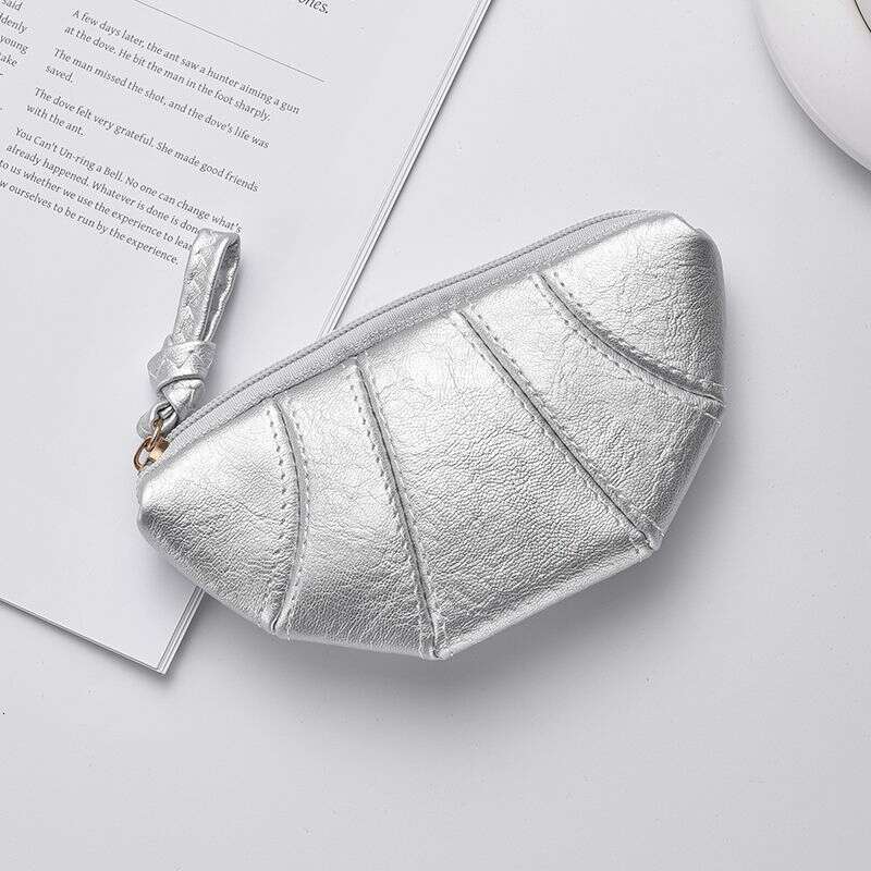 2025 Croissant Mini Bag - Stylish PU Lipstick Coin Purse with Chain Strap, Retro Chic Small Wallet in 4 Colors