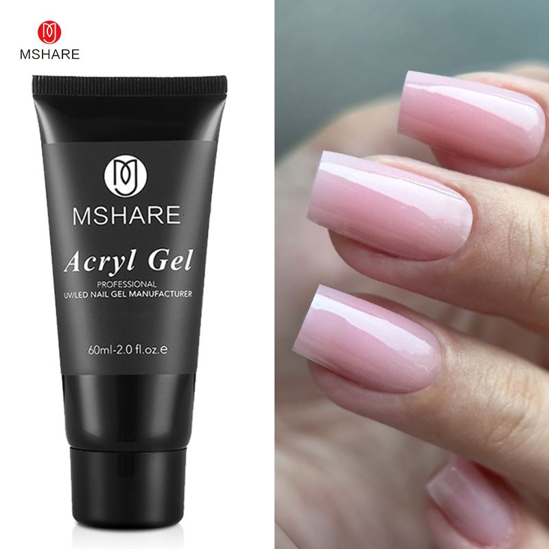 60ml 60g Builder UV Led Acrylgel Nails Extensions Acrylic Pink White Clear Gel Acrylatic Cover