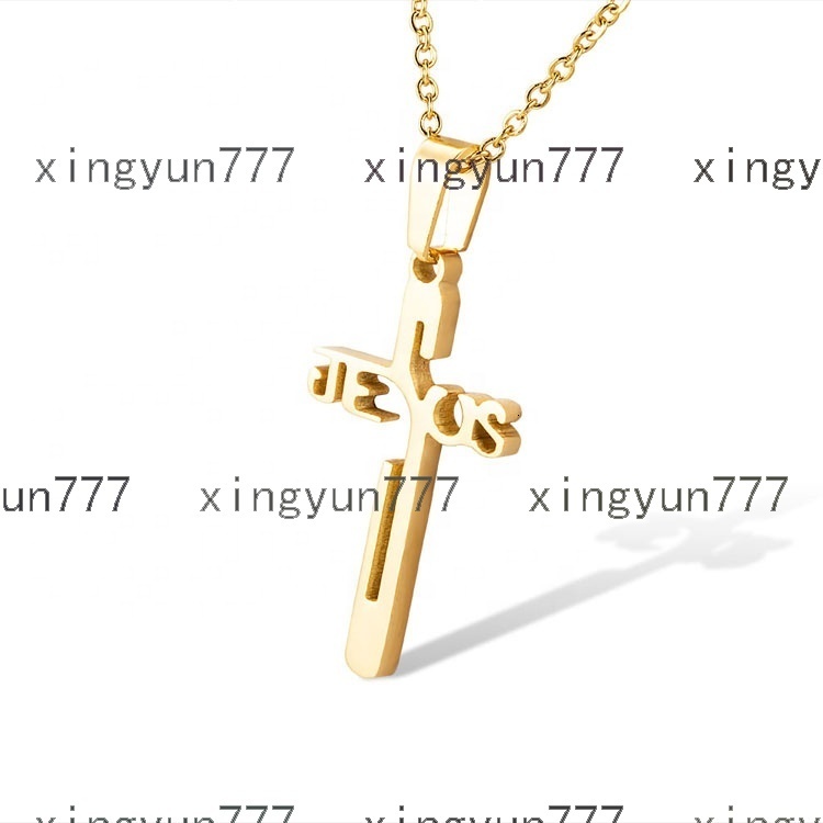 Marlary Minimalist Mens Women Small Gold Stainless Steel Jesus Cross Pendant Necklace Men Jewelry Store