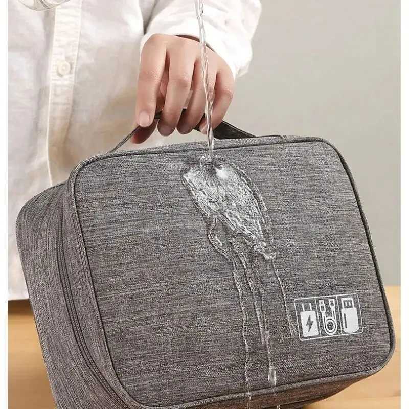 Cable Storage Bag Waterproof Digital Electronic Organizer Portable USB Data Cable Charger Plug Storage Bag Travel Cable Organizer G250729
