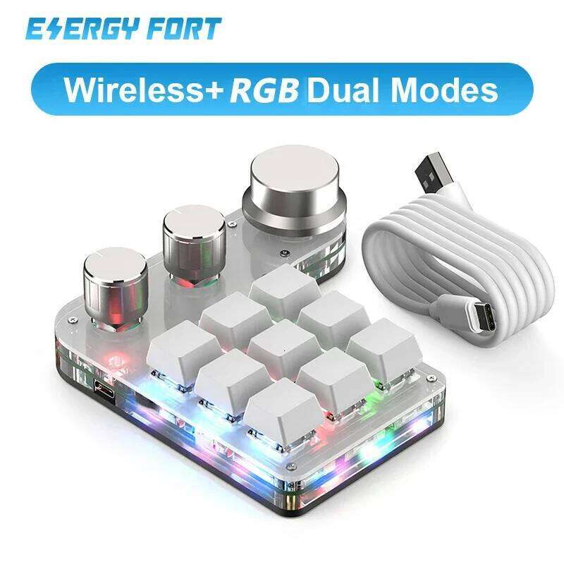 Designer Brand USB Volume Buttons Knob Programming Ro Games Hot Swap Mechanical Red Switch BT Keyboard