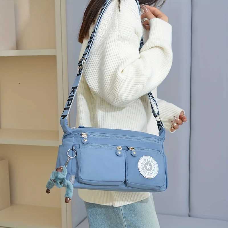 Nylon Lightweight Waterproof Large Crossbody Shoulder Bag Monkey Design Unisex Sling Tote for Men Women G250729