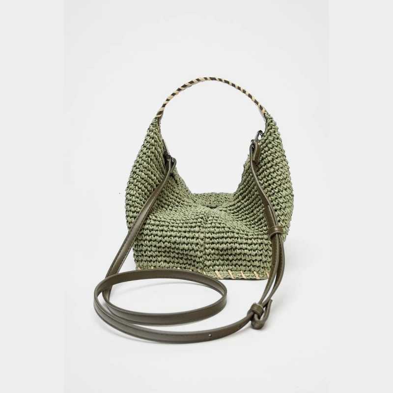 BRAIDED BODY MINI BAG Summer Fashionable Beach Bag Womens Handbags Design Straw Crossbody Bag Vacation Shoulder Bag Y250730