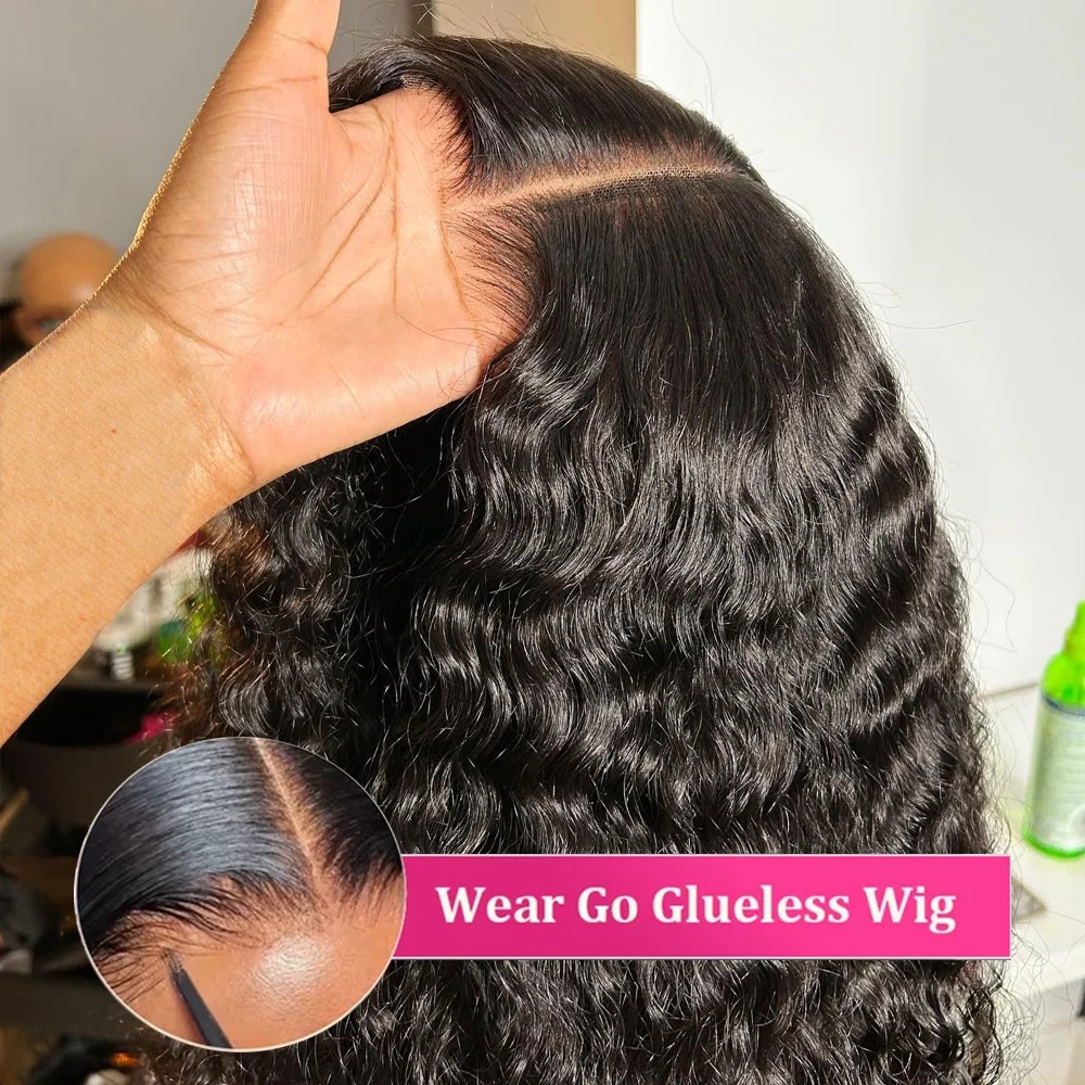 Brazilian Remy PrePlucked Kinky Curly 13x4 Lace Front Wig Wear and Go Glueless Wig Pre Cut Short Bob Frontal Simulation Human Hair Wigs