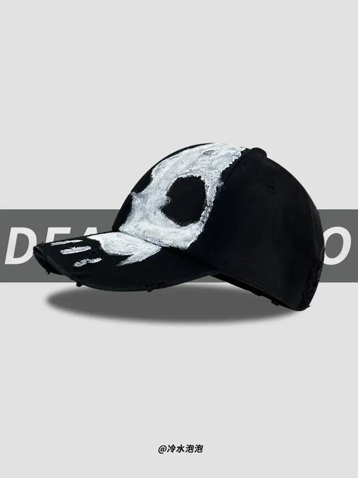 Y2k Girl Graffiti Jeans skull head Cowboy Baseball Hat Wash Graffiti Hip Hop Cap Women Men Party Team Baseball Cap 250730