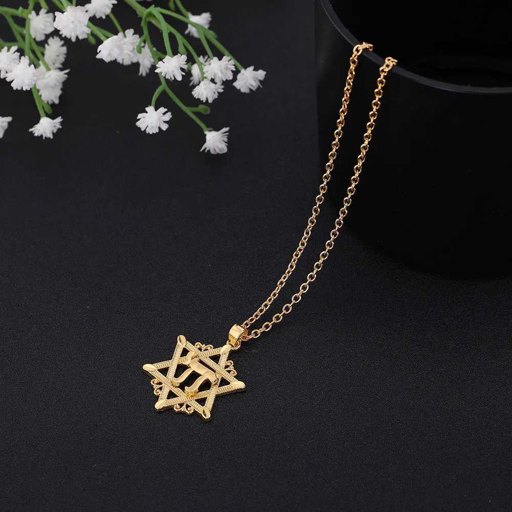 Lemegeton Bottle Pendant Necklace Men David Star Necklace Gold Color Chain Necklace Religious Symbols Jewelry Israel Je Z250731 Z250910